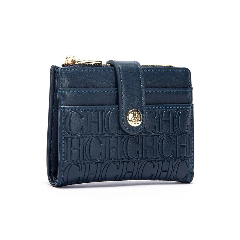 Tejesa Square Design Card Case Fashion Button Classic Folding Money Clip Compact Lightweight wallet