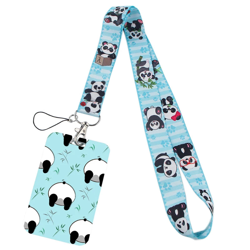 Tejesa  panda Lanyard Badge Holder ID Card /Lanyards Cell Phone Rope Key Lanyard Neck Straps Keychain