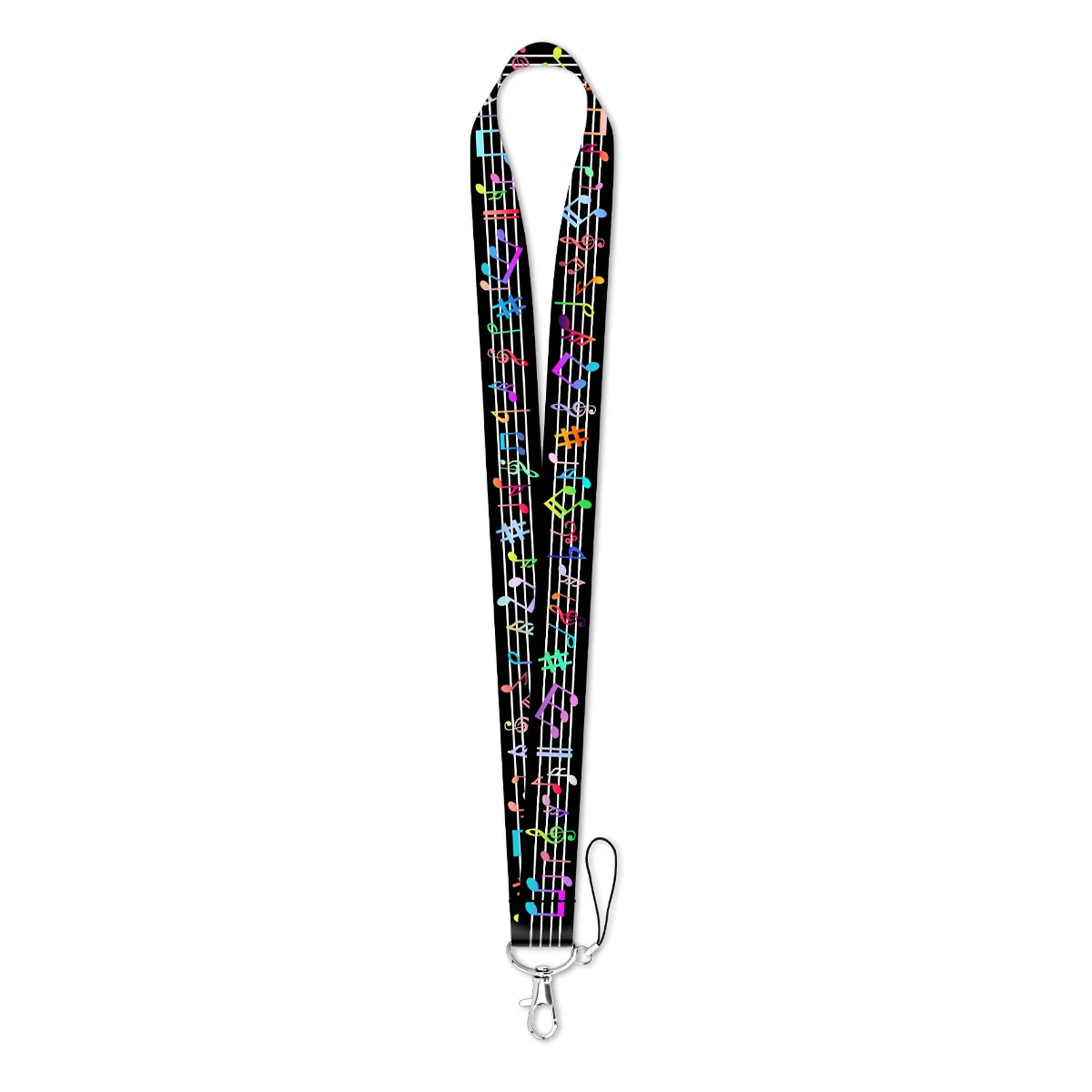 Musical Notes Mobile Phone Lanyard New Fashion Neck Strap Keychain Lanyard for Keys Keychain Hanging Rope Cell Phone Strap