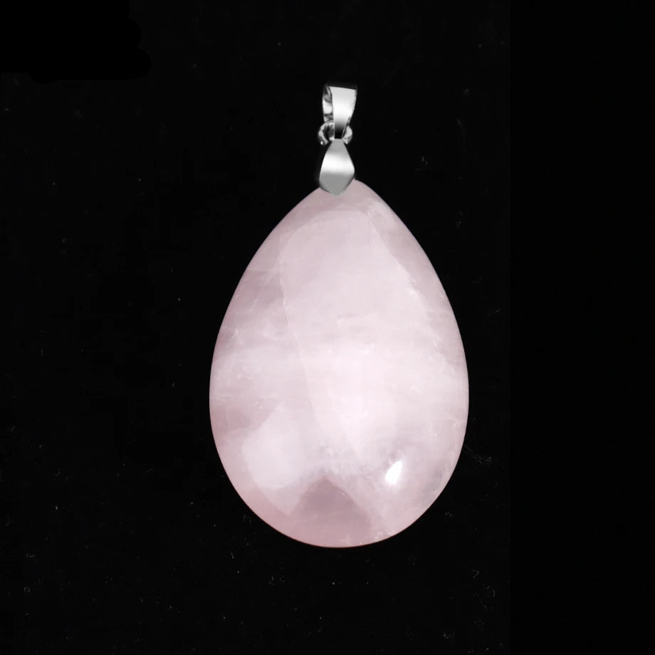 Hemasa Natural Stone Necklace for Women /Water Drop Pendant Healing Tiger Eye Amethysts Crystal Pendants Necklaces H351