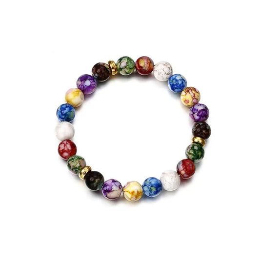 7 Chakra Bracelet For Women Men Natural Tiger Eye Stone Lava Onyx Agates Beads Bracelet Turkish Hand Of Fatima Jewelry