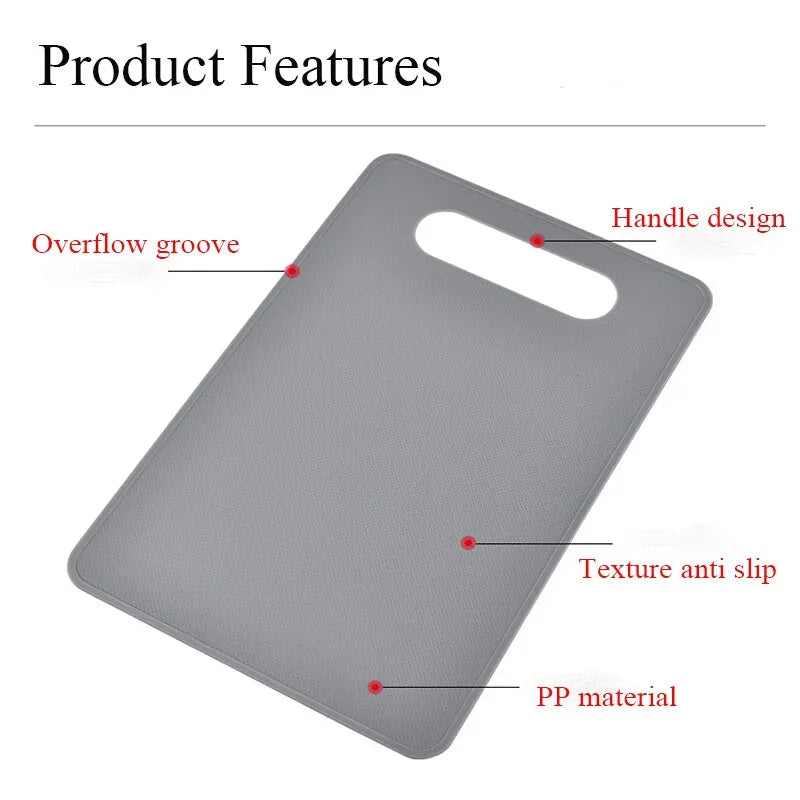 Hemasa 1pc Plastic Chopping Board Kitchen Tools Multicolor Easy Clean Nonslip Plastic Food Cutting Block Mat Tool Kitchen Cook Supplies