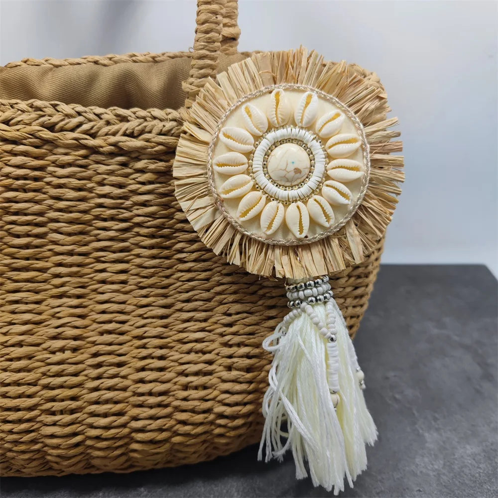 Bohemia Stone Tassel Keychain Bag Charm Women's Boho Handmade Jewelry Keyring For Party