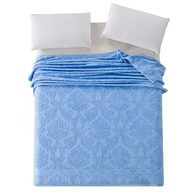 Jacquard Cotton Towel Thread Blanket for Adults Kids Soft Breathable Bedspread Bedclothes Summer Throw Blankets on Sofa/Bed