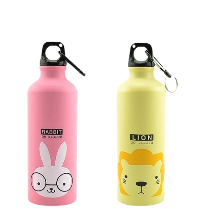 Hemasa  Aluminium Cartoon Sports Mug /Stainless Steel Water Bottle with Lid
