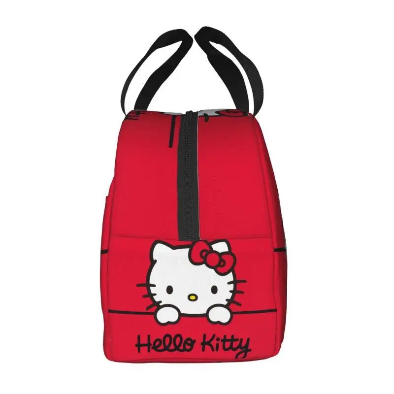 Hemasa  Hello Kitty Cat Lunch Bag Leakproof Cooler Thermal Insulated Bento Box For Women Kids Picnic Travel Food Tote Bags