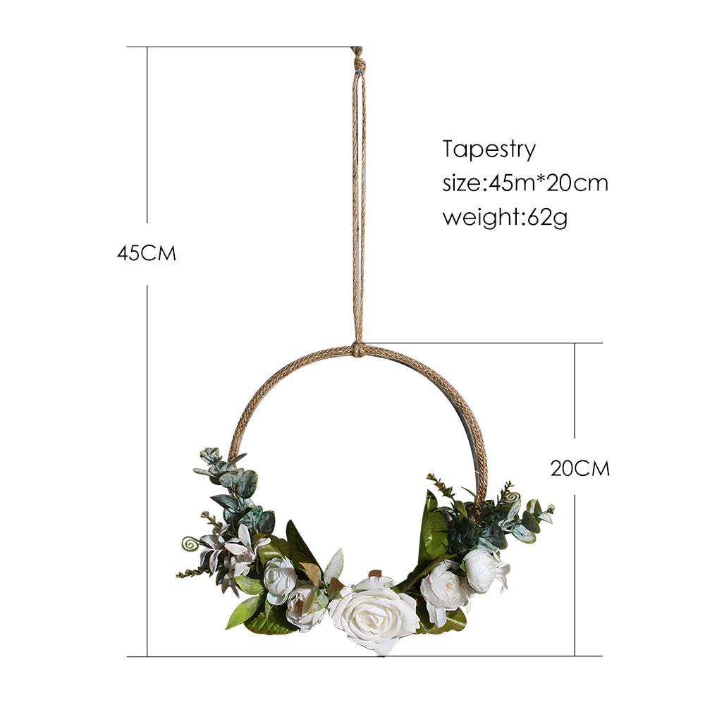Flower Garland Artificial Flowers Wreaths Easter Decoration Summer Wreath on The Door Wedding Flower Wreath Farmhouse Home Decor