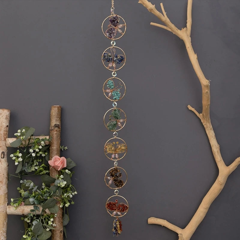 Crystal Butterfly Suncatchers, Home Natural Gemstones Hanging Ornament