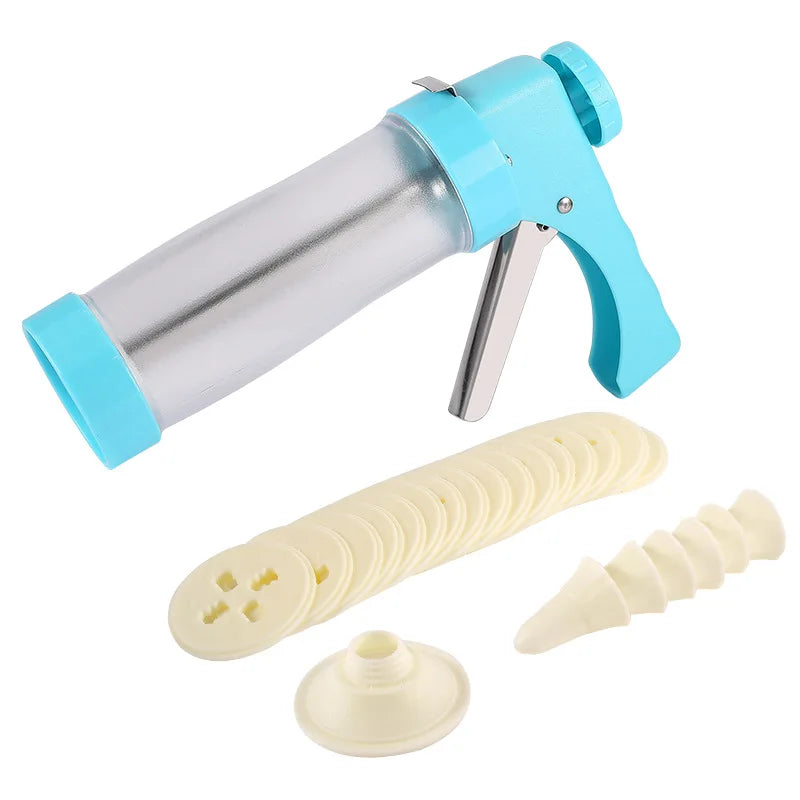 Tejesa 23Pcs Cookie Press Icing Decorator Plastic DIY Cake Cream Decor Making Machine Nozzles Mold Biscuit Maker Kitchen Baking Tools