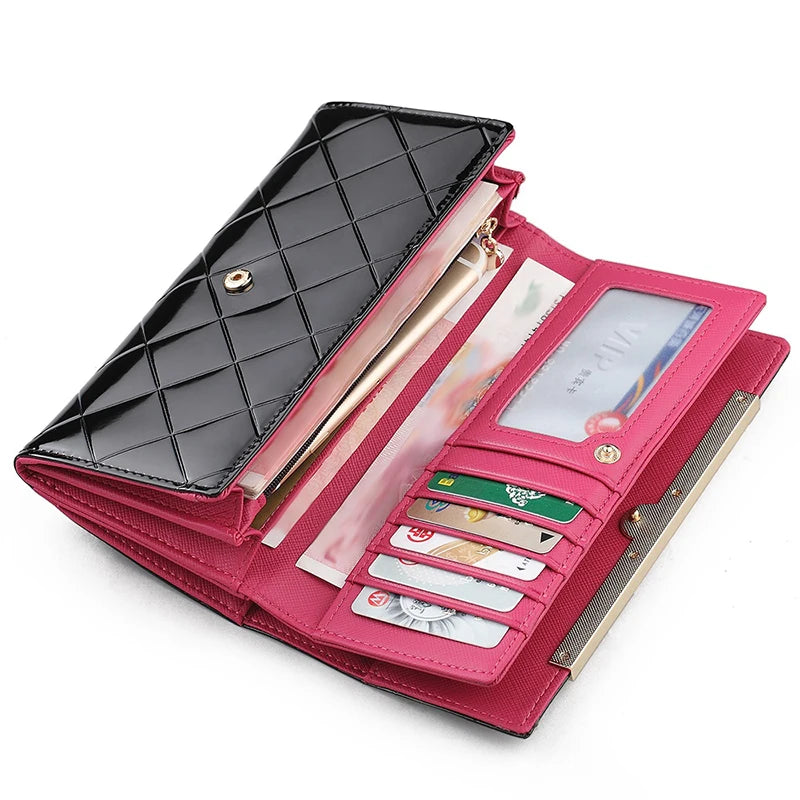 Hemasa Black Colour Luxury Designer Women's Wallets Card Holder Purses for Women