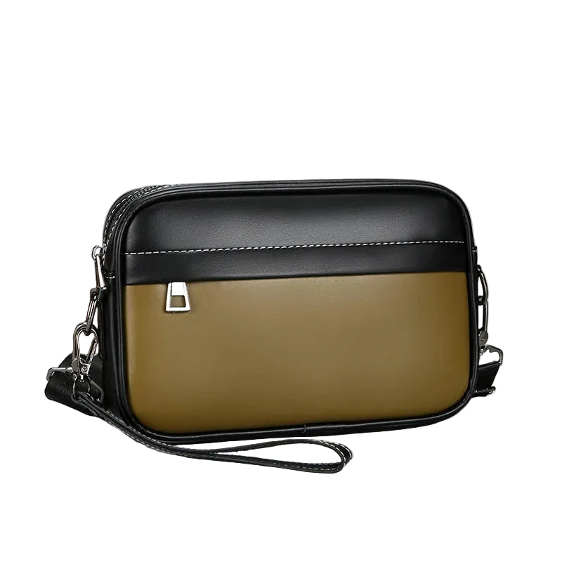 Tejesa H Soft PU Leather Men Shoulder Bag Male Day Clutch Phone Bag Shopping Bag