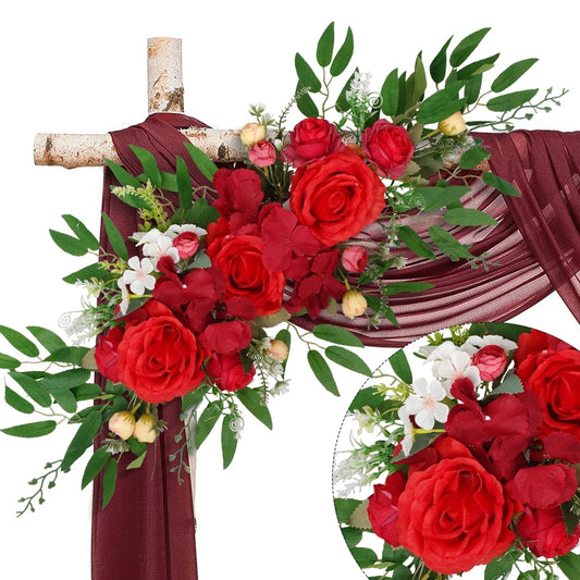 Rose Artificial Flowers for Wedding Arch Decorations Celebrations Hotel Stage Scene Decoration Silk Flowers