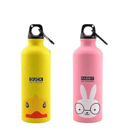 Hemasa  Aluminium Cartoon Sports Mug /Stainless Steel Water Bottle with Lid