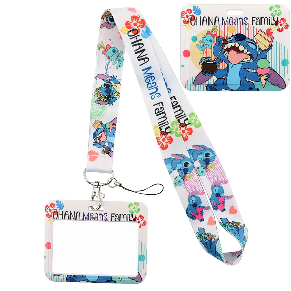 Hemasa Credential Holder Cartoon Lanyards for Key Neck Strap for Card Badge Gym Keychain Keyring Accessories Gifts