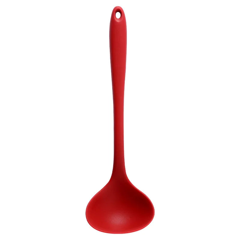 Hemasa Long Handle Silicone Soup Spoon Large Ramen Noodles Tablespoons Hot Pot Porridge Ladle Scoop Kawaii Japanese Kitchen Utensils