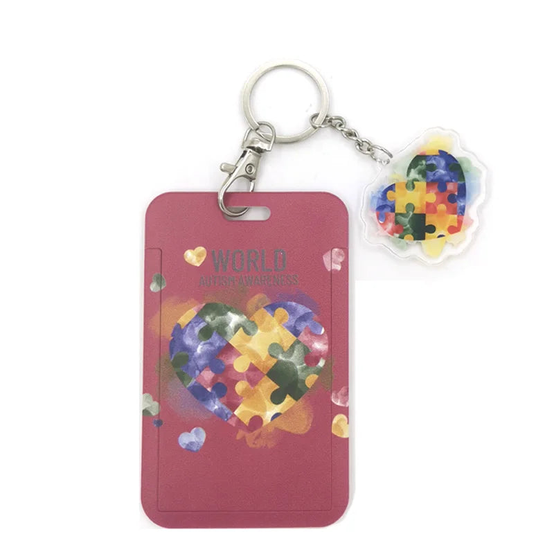 Autism Pattern Anime Lanyard Badge Holder ID Card Lanyards Mobile Phone Rope Key Lanyard Neck Straps Keychain Key Ring