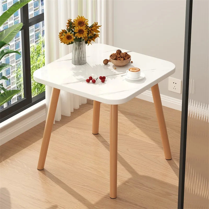 Formwell 50*50cm square Side Table Wooden Small coffee table for Living Room Bedroom and Balcony easy assemble Solid wood legs
