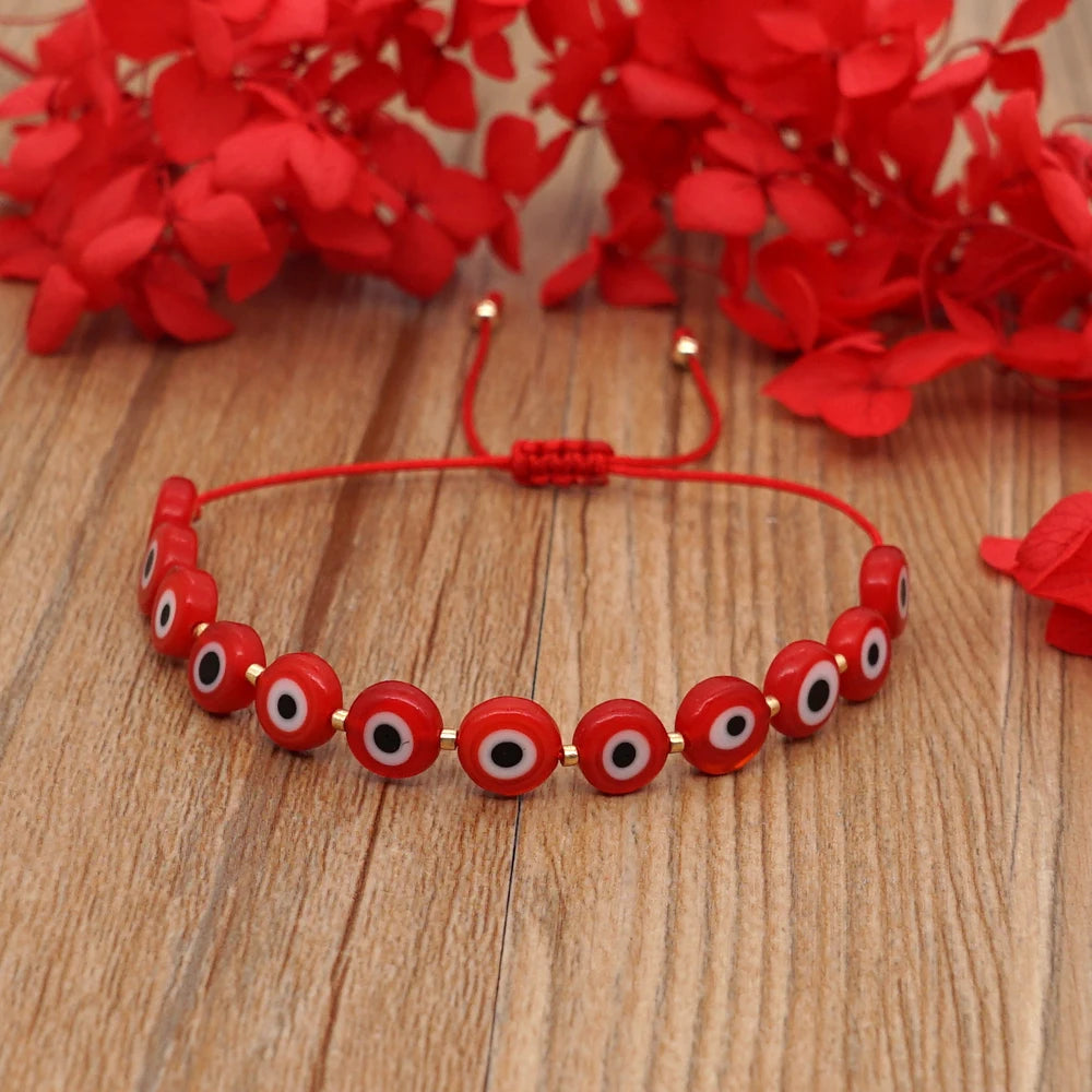 GO2BOHO New Turkish Evil Eye Beads Bracelet Handmade Trendy Friendship Bracelets for Women