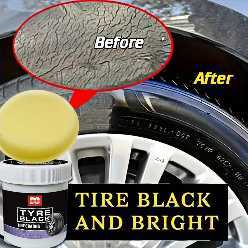 Hemasa Tire Blackening Coating Wax - Hydrating Luster and Protection, Anti-Aging Tire Care coating