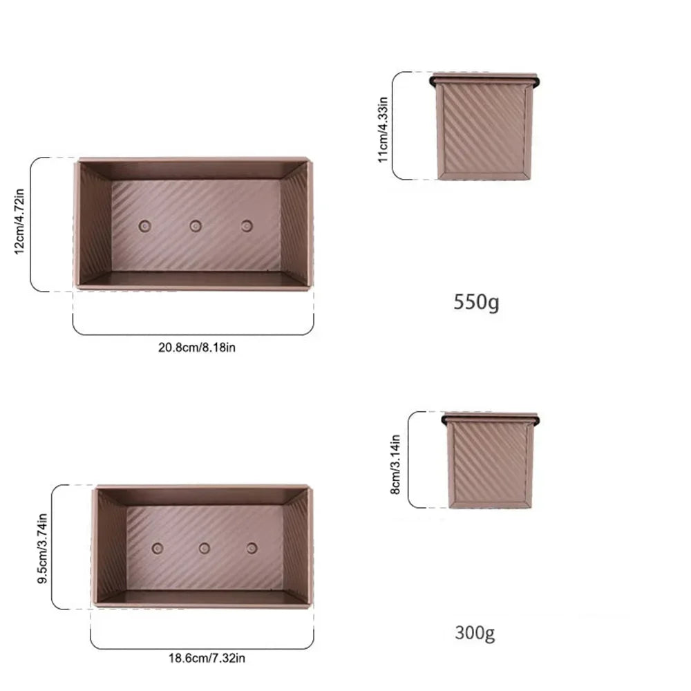 Hemasa 1Pcs Non-Stick Loaf Pan with Lid for Baked Bread - Oven Safe Bakeware for Home Kitchen