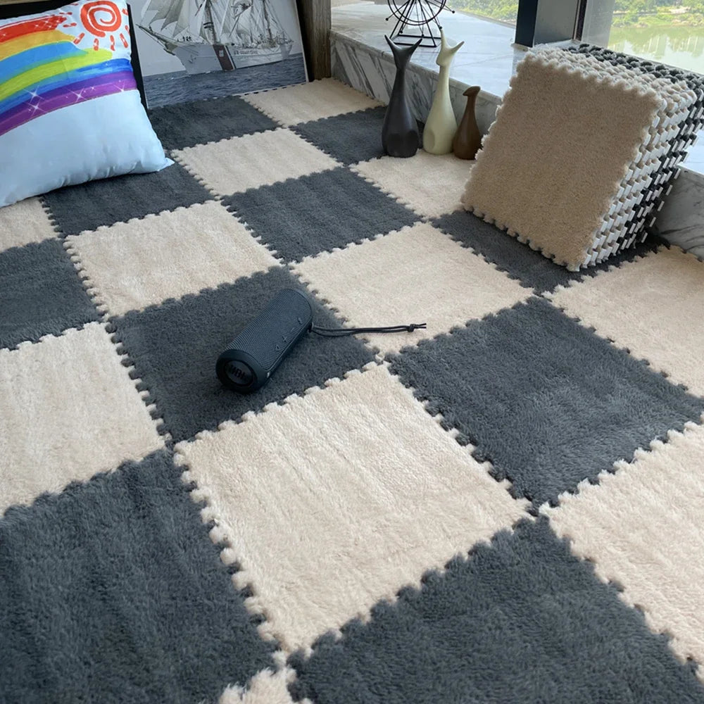 Hemasa Soft Plush Children's Mat Baby Toys Eva Foam Puzzle Carpet Warm Children Play Mats Interlocking Rugs Infant Carpet 30*30*1cm