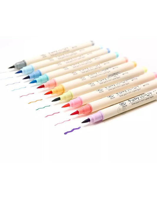 Hemasa Art 10 Colors Watercolor Brush Markers Calligraphy Pens Soft Brush Marker for coloring