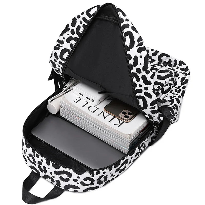 3 Pcs/Set School Bags for Teenage Girls Waterproof Kids Schoolbag Backpack Child With Pencil Case Lunch box Students Book Bag