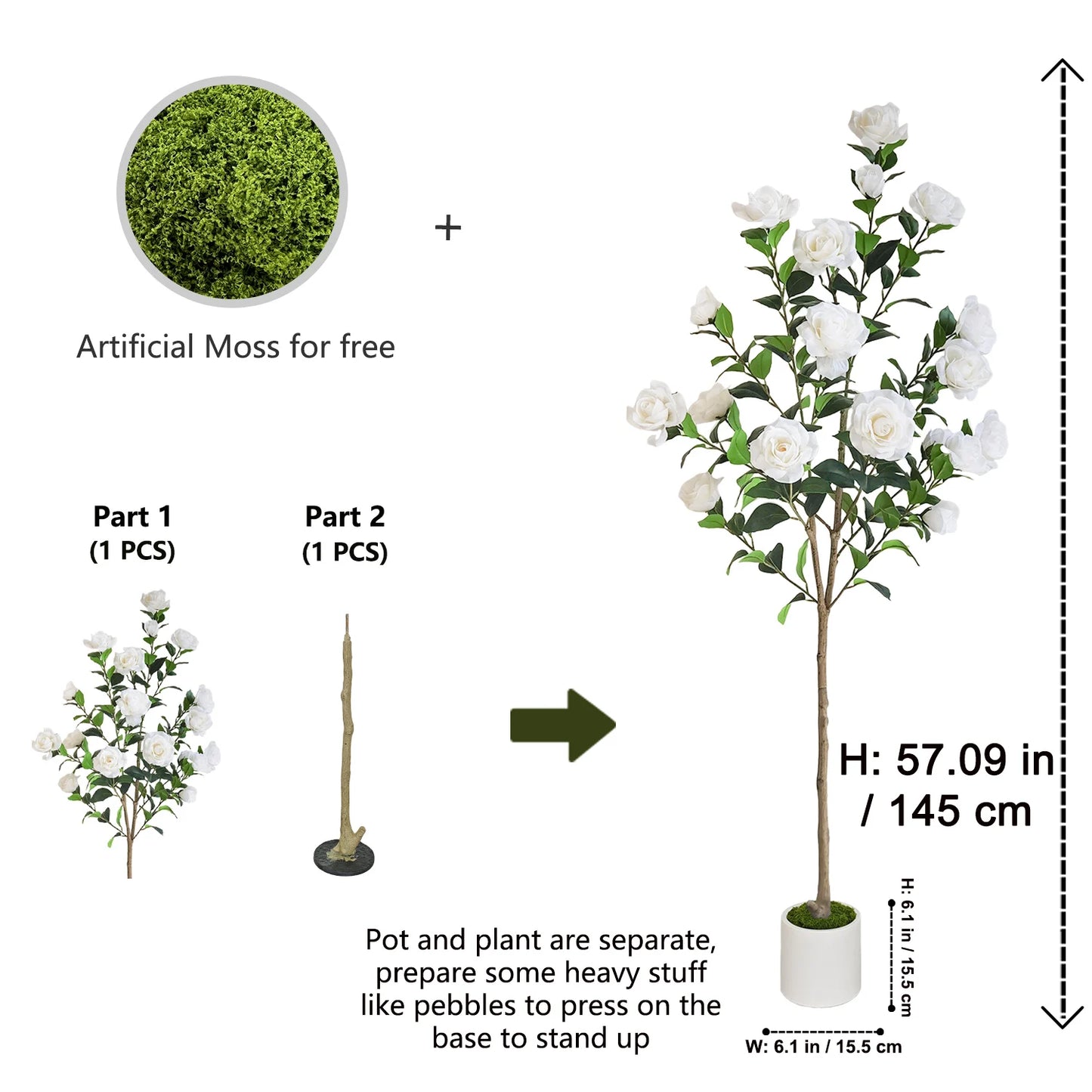 145-170cm New Artificial Rose Tree indoor house ornament fake plant for wedding home garden living room decor Christmas outdoor