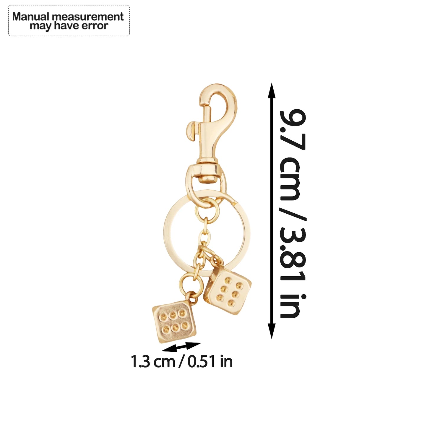 Tejesa  Stainless Steel Dice Car Keychain Making Kit Cute Bag Keychain Pendant Metal Key Ring Accessories DIY Jewelry Gift