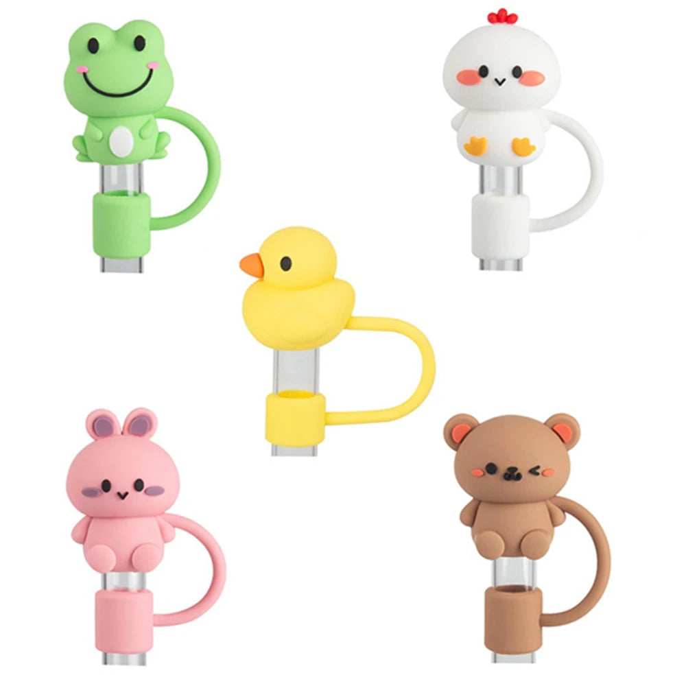 Hemasa Reusable 10mm Silicone Straw Topper Compatible With Dust-Proof Straw Tips Lids