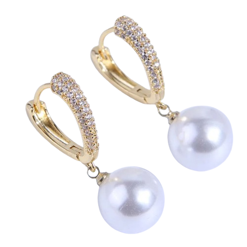 Hemasa Cubic Zirconia Pearl   Earrings For Women