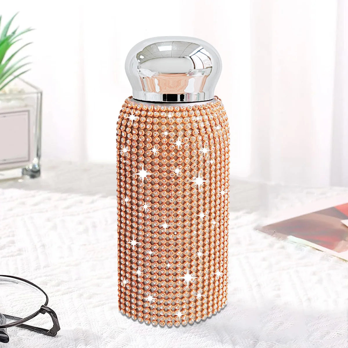 Hemasa 6oz Shine Insulation Cup Sparkling Stainless Steel Liner Coffee Vacuum Cup Flask Gift Portable Pocket Cup