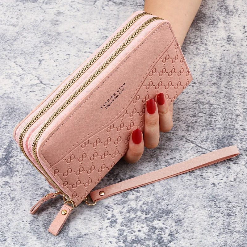 Hemasa  Pu Leather Wallets Purses Fashion  Women's Wallet Money Coin Card Holder Ladies Long Female Purse Zipper