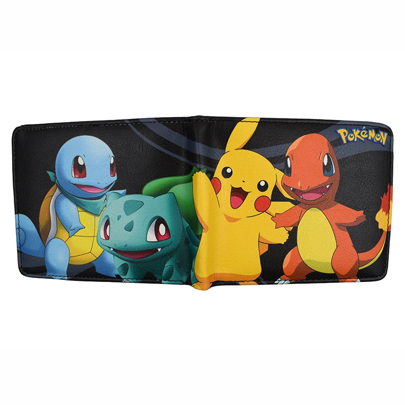Hemasa Anime Cartoon Pikachu Charmander Wallet Cool Short Purse with Coin Pocket