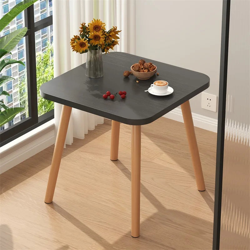 Formwell 50*50cm square Side Table Wooden Small coffee table for Living Room Bedroom and Balcony easy assemble Solid wood legs