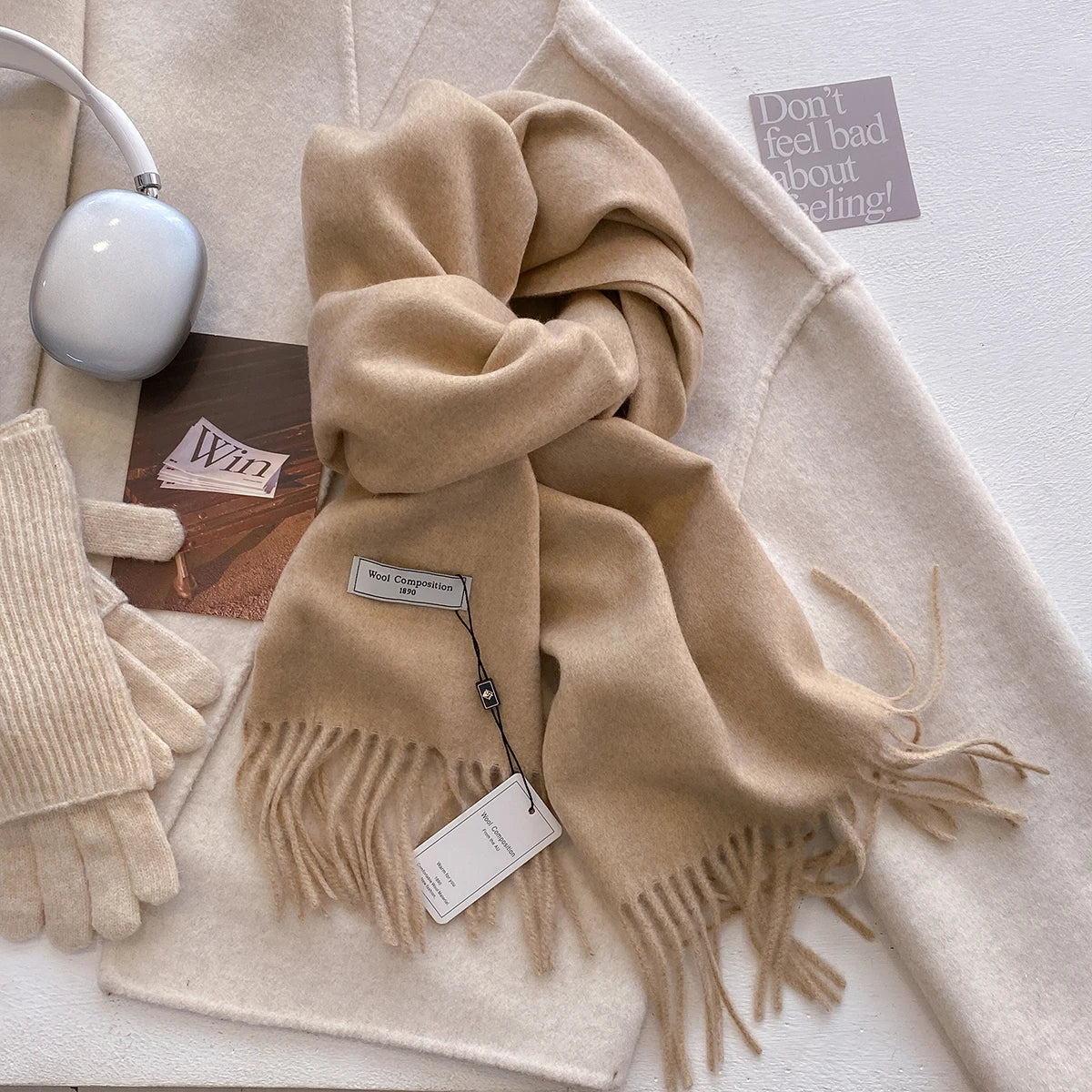 New 26 Color Winter Scarf For Women Long Warm Cashmere Scarves Hijab Solid Lady Shawl Wrap Female Pashmina Bandana Head Scarfs