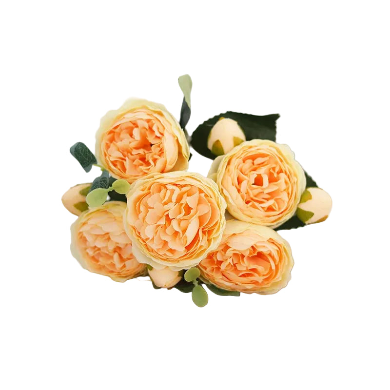 Tejesa 3 Pcs  Peony Artificial Flower Exquisite Wedding Bridal Party Bouquets Home Vase Accessories Fake Christmas Table Garden Backdrop Decor
