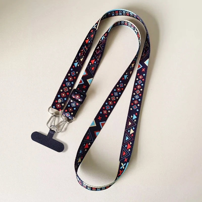 Universal Mobile Phone Lanyard, Adjustable, Neck & Crossbody Strap, Includes Anti-Loss Cable & Case Key Gasket