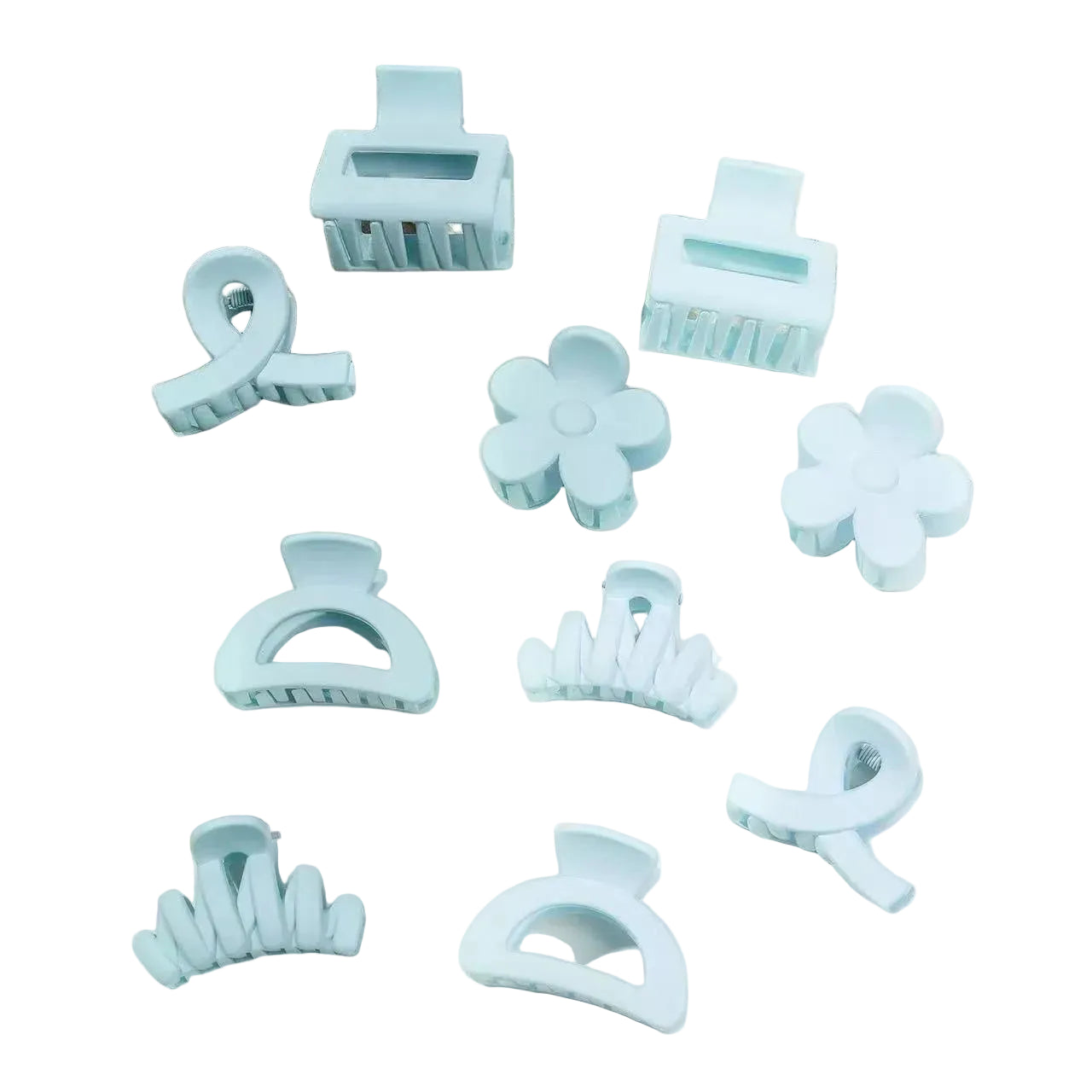 Tejesa 30Pcs Polychrome Frosted Hair Clips Small Flower Shark Clip Suitable Daily Casual Wear Headwear Women'S Girls Hair Accessories