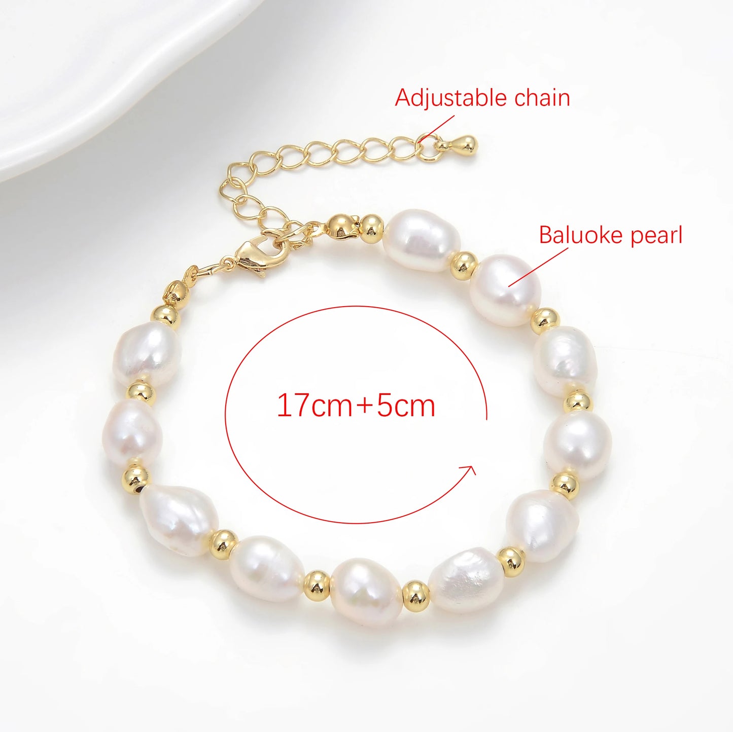 100% Real Freshwater Irregular Pearl Bracelets For Women Natural Baroque Pearl Jewelry Bangles Girl Daughter Birthday Gift