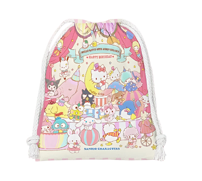 Hemasa drawstring hello kitty cartoon small bag storage bag