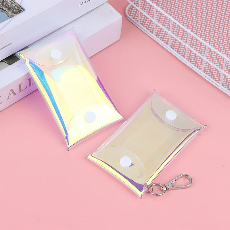 Heamsa Bubble Mart Blind Box Storage Display Box Hand-made PVC Coin Purse Transparent Key Bag Toy Dolls Hanging Small Bag