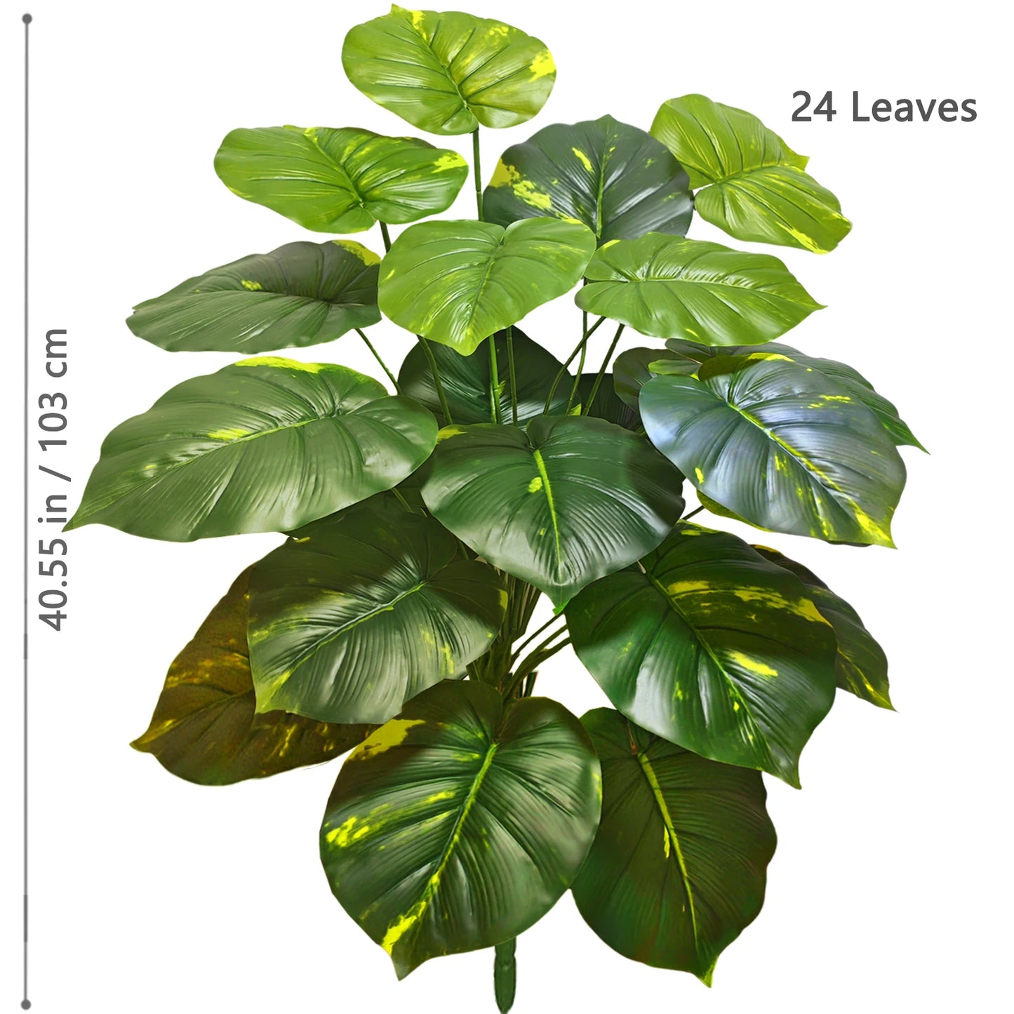 Tejesa 60-103cm Artificial Monstera deliciosa Pothos Alocasia Leaf Fake Plant Ornamental Festive Home Office Decoration