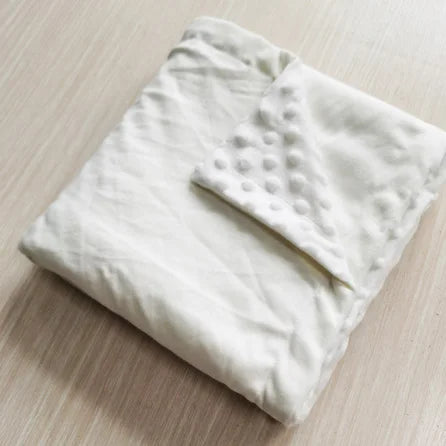Tejesa Knitted Cotton bean fleece double-sided baby blanket swaddle children's blanket cartoon soft and comfortable newborn quilt