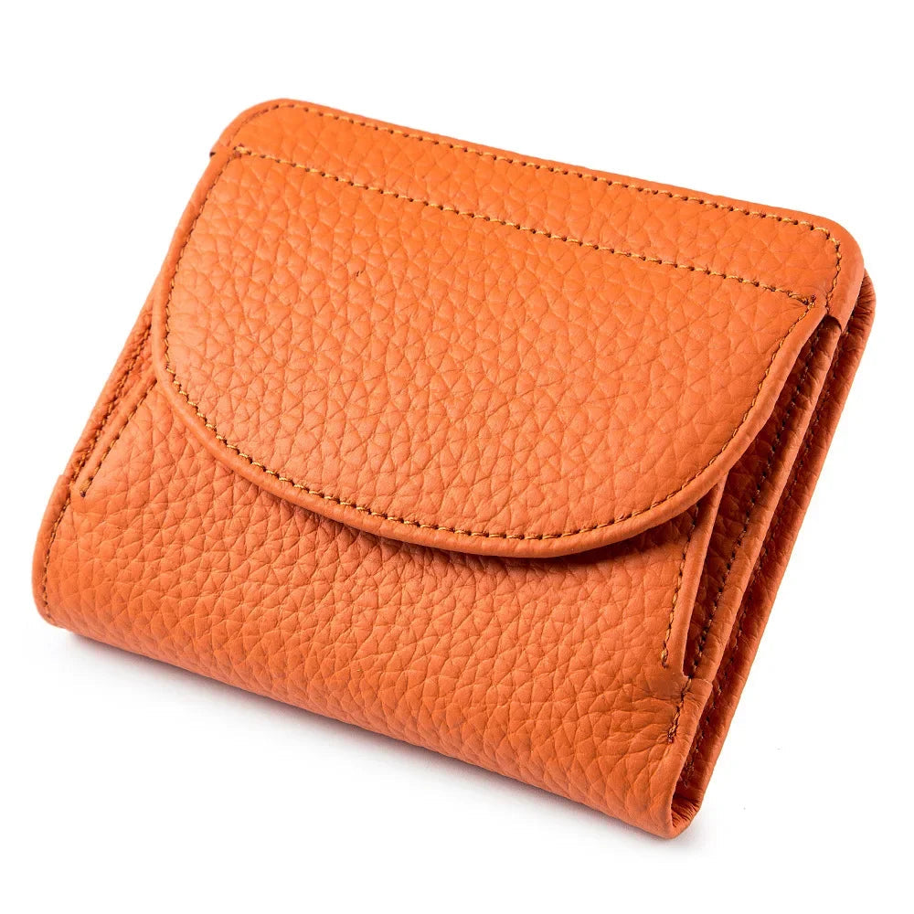 Tejesa Genuine Leather Rfid Blocking Credit Card Wallets /Short Compact Cute Small Coin Purse for Women