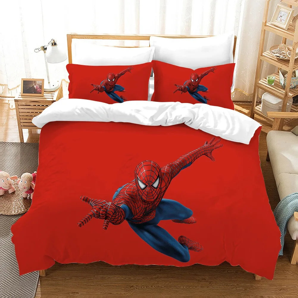 Super Marvel Ultimate Spiderman Bedding Set,Single Twin Full Queen King Size,Baby Cartoon Bed Set Kid Bedroom Bedding Sets