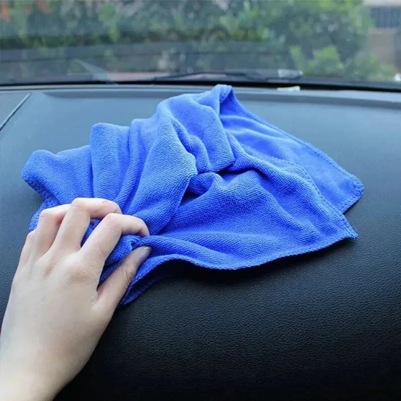 50/5pcs Cleaning Cloths Microfiber Towels Hanky Car Wash Drying Fabric Rag Reusable Auto Detail Polishing Cloth Home Clean Tool
