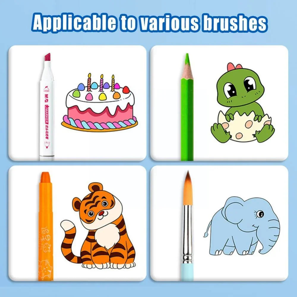 Hemasa 12/6/3M Children's Drawing Roll DIY Graffiti Scroll Color Filling Paper Painting Coloring Paper Roll for Kids Educational Toys
