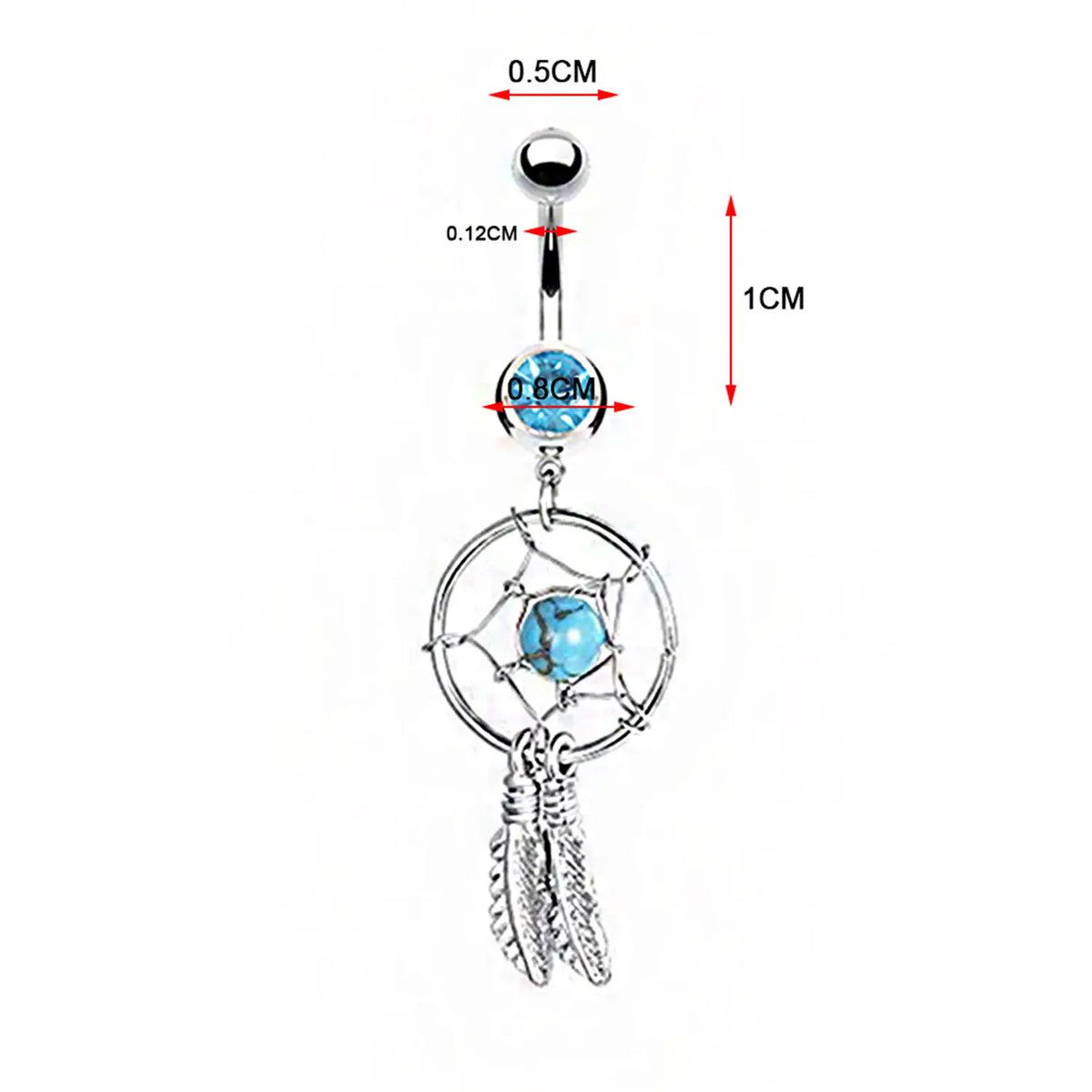 Stainless Steel Internal Thread Navel Piercing Dangle Body Piercing Sexy Belly Button Rings Blue Zircon Navel Rings Jewelry