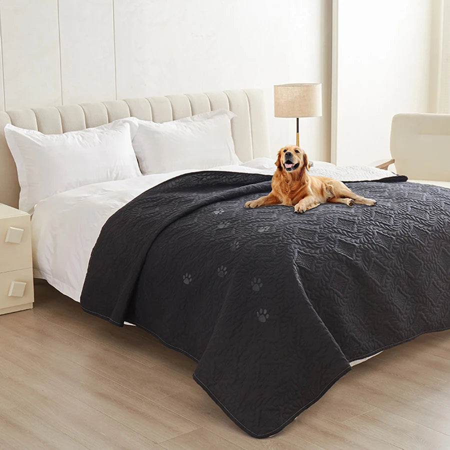 Dirt-Proof Bedspread Waterproof Dog Bed Cover Pet Blanket for Furniture Bed Protector Couch Cover for Dogs Cats Non-Slip Backing
